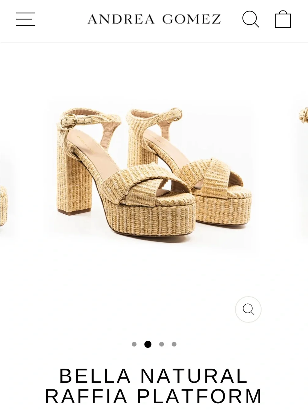 Andrea Gomez Bella Natural Raffia Platforms